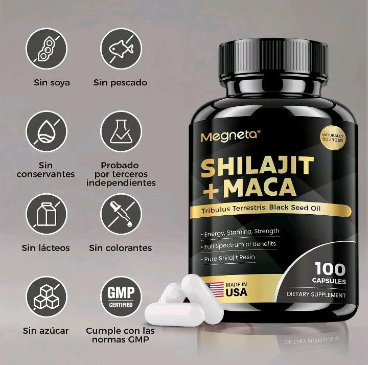 Sellos de calidad del suplemento de shilajit: sin soya, sin conservantes, probado por terceros, GMP certificado